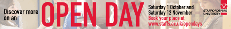 Open Days at Staffordshire Univeristy